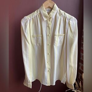 Valentino Light Yellow Button Down Shirt